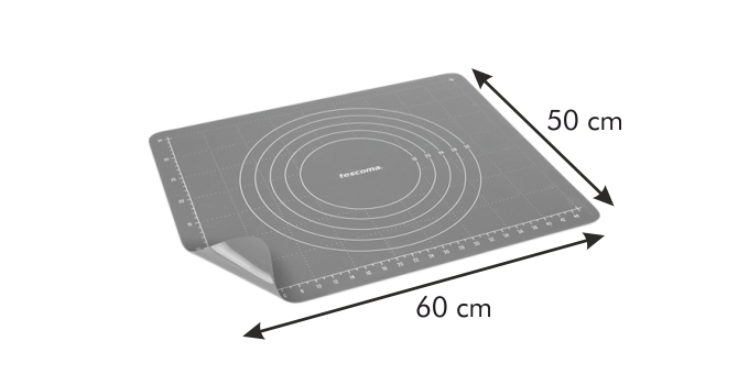 Teigmatte mit Clips DELÍCIA SiliconPRIME 60x50 cm