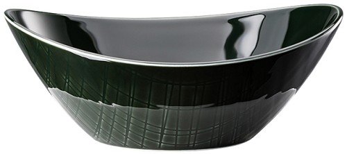 Mesh Colours Forest (Dunkelgrün) von Rosenthal, Schale oval 15x11 cm, aus Porzellan
