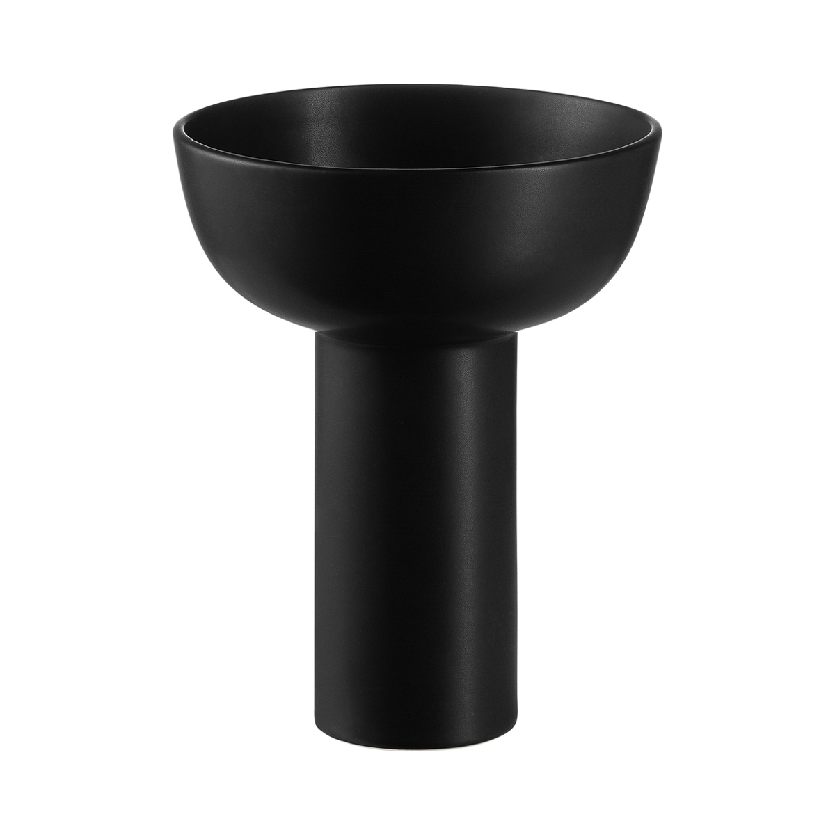 Vase -MIYABI- Black. Material: Steingut. Von Blomus.