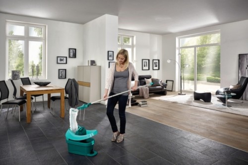 Leifheit Set Wischtuchpresse Profi m.Rollen u.BW