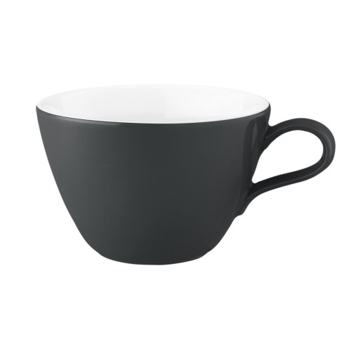 Seltmann Obere zur Milchkaffeetasse 0,35 l M5389, rund, Form: Coup Fine Dining, Dekor: 57273 anthrazit, hohe Kantenschlagfestigkeit