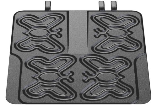 NEUMÄRKER Butterfly am Stiel Backplattensatz für Backsystem unbeschichteter Grauguss