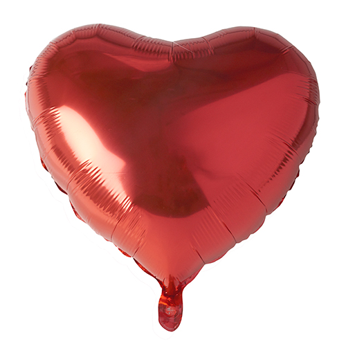 Folienluftballon Ø 45 cm rot "Heart" large von PAPSTAR