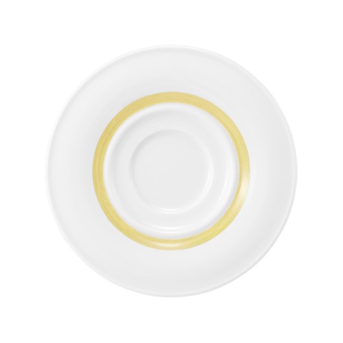 Seltmann Kombi-Untere 1 15,5 cm, rund, Form: Community, Dekor: 57392 Pinselband ocker, hohe Kantenschlagfestigkeit, Made in Germany