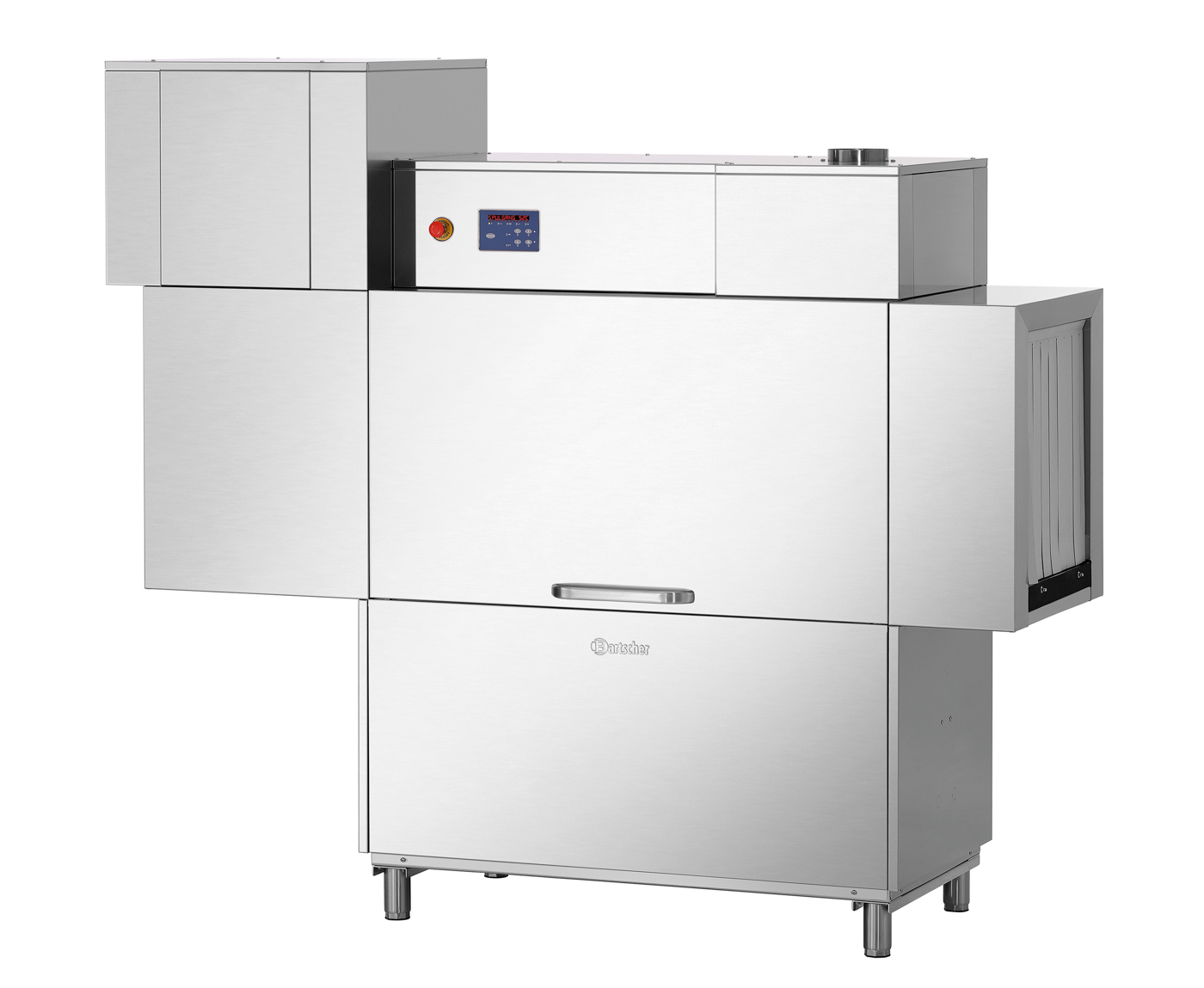 Bartscher Korbtransport-Spülmaschine KTS5000 | Gläser-Höhe max.: 450 mm | Maße: 230 x 80,5 x 2120 cm. Gewicht: 372,8 kg