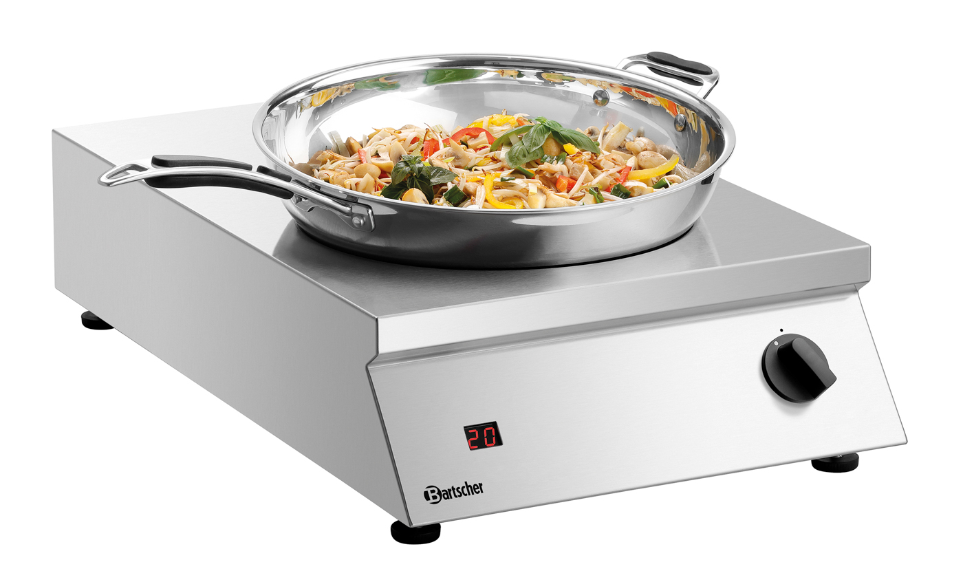 Bartscher Induktionswok 35/293-FL | Geräte-Anschluss: Steckerfertig | Maße: 40 x 65,5 x 150 cm. Gewicht: 10 kg