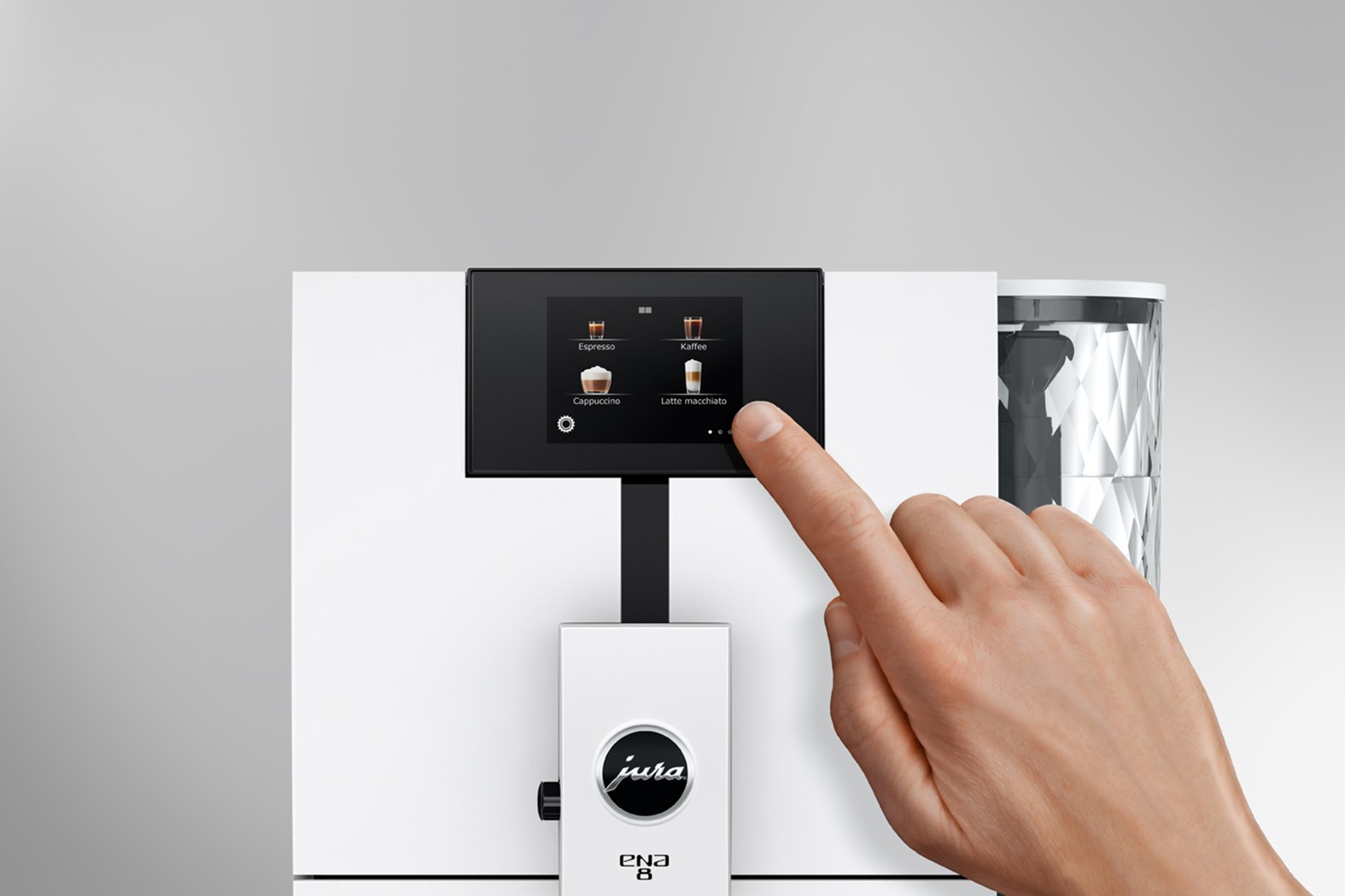 Kaffeevollautomat ENA 8 (EC), in Full Nordic White, 1,1 Liter Füllmenge, Breite 27,1, Höhe 32,3, Tiefe 44,5