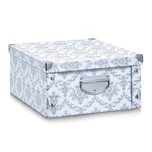 Zeller Aufbewahrungsbox Vintage, Pappe, weiß