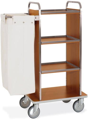 ETERNASOLID® Wäschewagen Edelstahl/Holz Purpose-W, Basis 72cm + Seitenwände