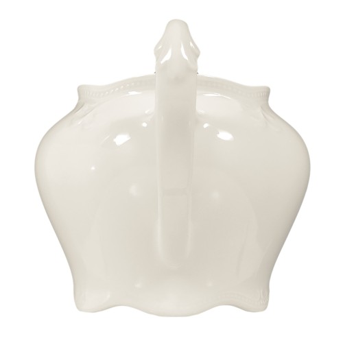 Seltmann Unterteil zur Teekanne 1,0 l, rund mit Relief, Form: Rubin, weiss cream, hohe Kantenschlagfestigkeit, Made in Germany