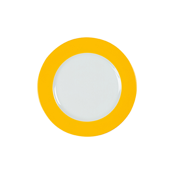 Teller flach 20 cm - Form: Table Selection - Dekor 79170 sonnengelb - aus Porzellan.