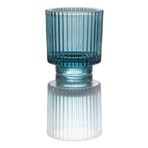 WMF Windlicht blau H8,5cm | Maße: 7,5 x 7,5 x 8,5 cm