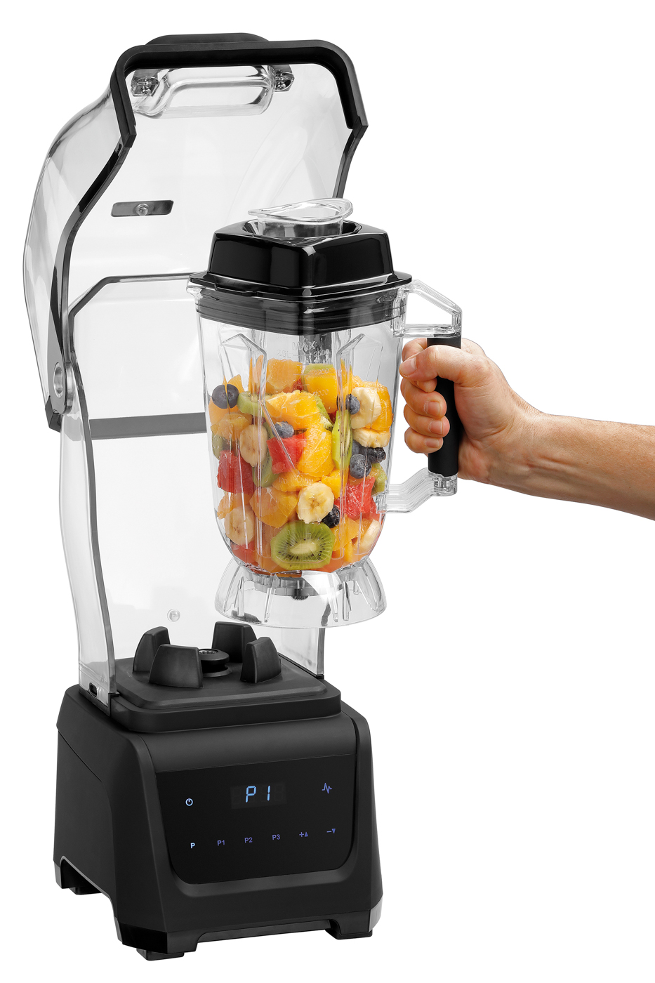 Bartscher Blender PRO TOUCH 2,5L | AusführungMesser: Edelstahl ,6-flügelig | Maße: 24 x 30 x56,5 cm. Gewicht: 9,1 kg