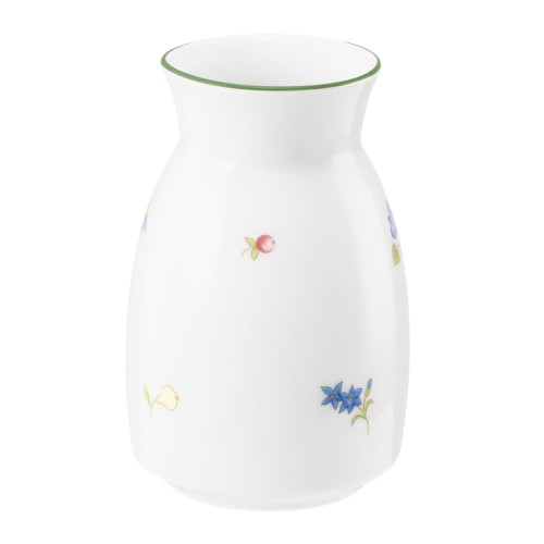 Seltmann Vase, rund, Form: Community, Dekor: 57389 Streublume grüne Linie, hohe Kantenschlagfestigkeit, Made in Germany