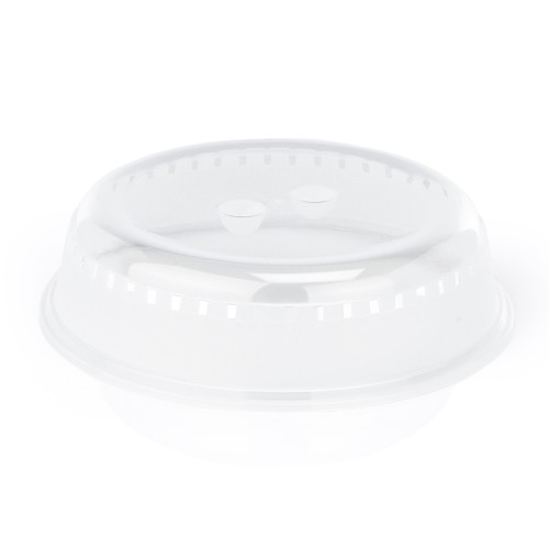 Tellerglocke, mit 2 Griffmulden. Material: Polycarbonat. Durchmesser: 23 cm. Maße: Höhe: 65 mm