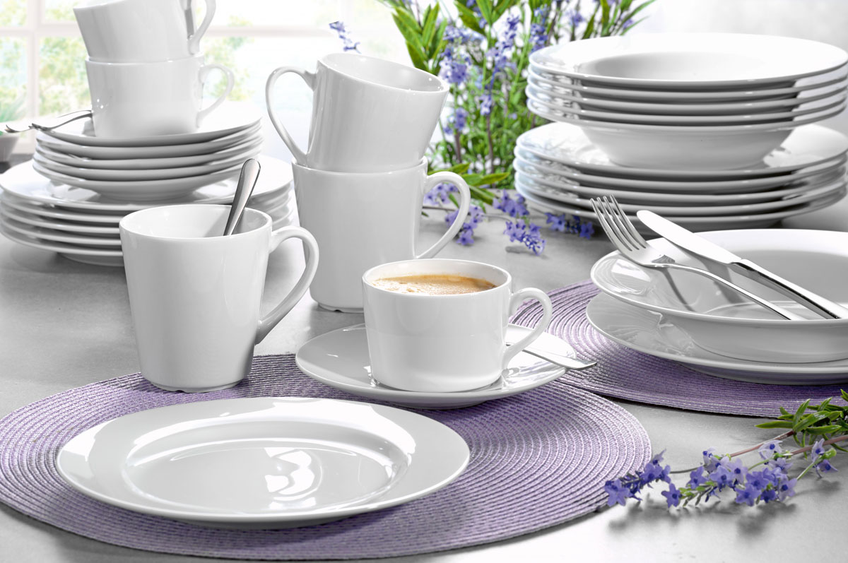 Mokka-/Espresso-Untertasse - ohne Obertasse - Form HEIKE - uni weiss - Durchmesser 12,0 cm