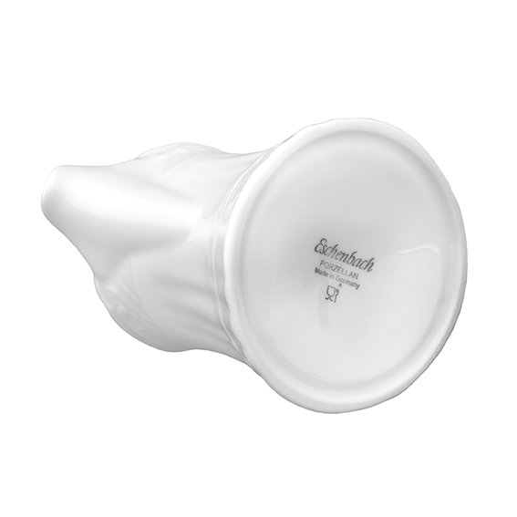 Kaffeekanne Unterteil 0,30 l - Form: La Reine -, weiss - aus Porzellan. Hersteller: Eschenbach., "Made in Germany".