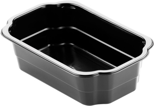 Duni PP-Schale Take-away 250 x 159 x 70 mm Schwarz ungeteilt, 220 Stk/Krt (1 x 220 Stk)