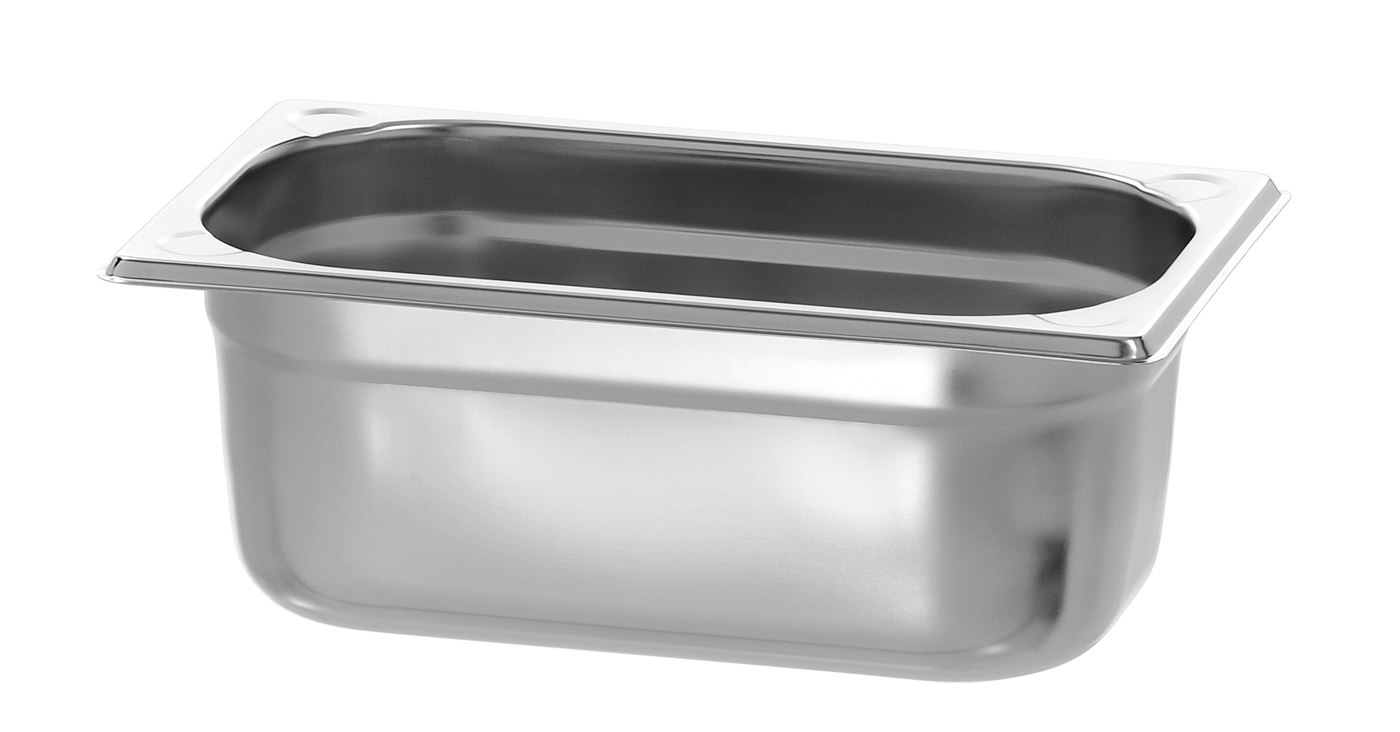 Bartscher GN-Behälter, 1/4GN,T100, Basic Line |Ausführung: Ohne Perforation | Maße: 26,5 x 16,2x 10,0 cm. Gewicht: 0,2 kg