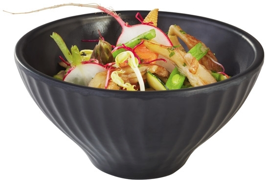 Schale -AIKO- Ø 11,5 cm, H: 6 cm Melamin, schwarz, Steinoptik 0,2 Liter spülmaschinengeeignet stapelbar nicht