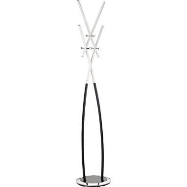 ALCO Garderobenständer 37 x 182 cm (Ø x H) Metall schwarz/weiß