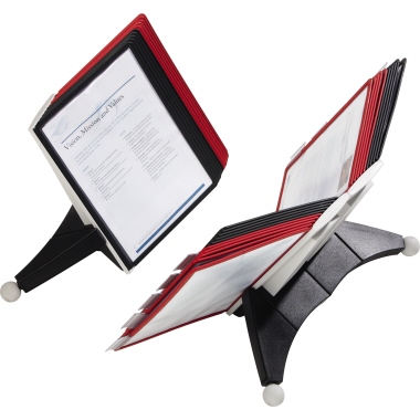 DURABLE Sichttafelständer SHERPA® TABLE 10 DIN A4 Polyamid 5 x rot, 5 x schwarz 10 Sichttafeln