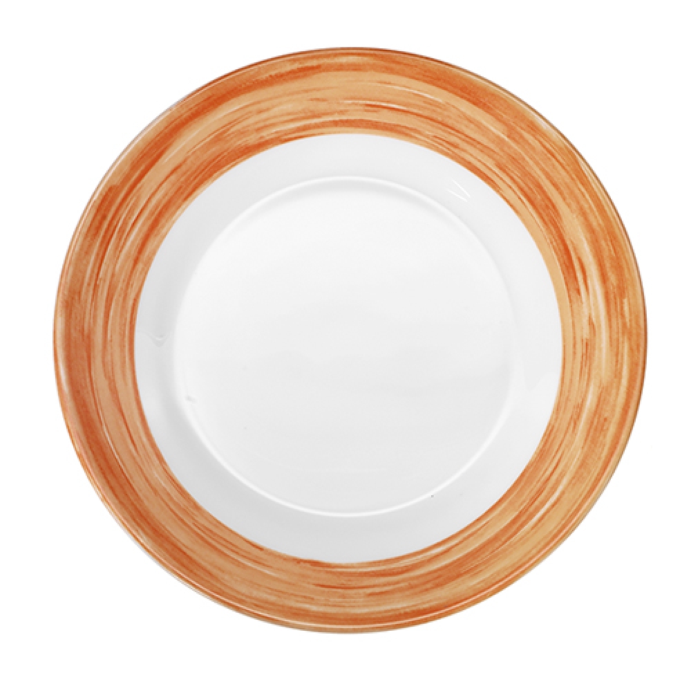Suppenteller 22,5 cm aus Opalglas Form BRUSH - Orange von Arcoroc