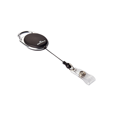 DURABLE Jojo für Ausweishalter STYLE Namensschilder, Sicherheitsausweishalter 0,8m Metall/Kunststoff schwarz