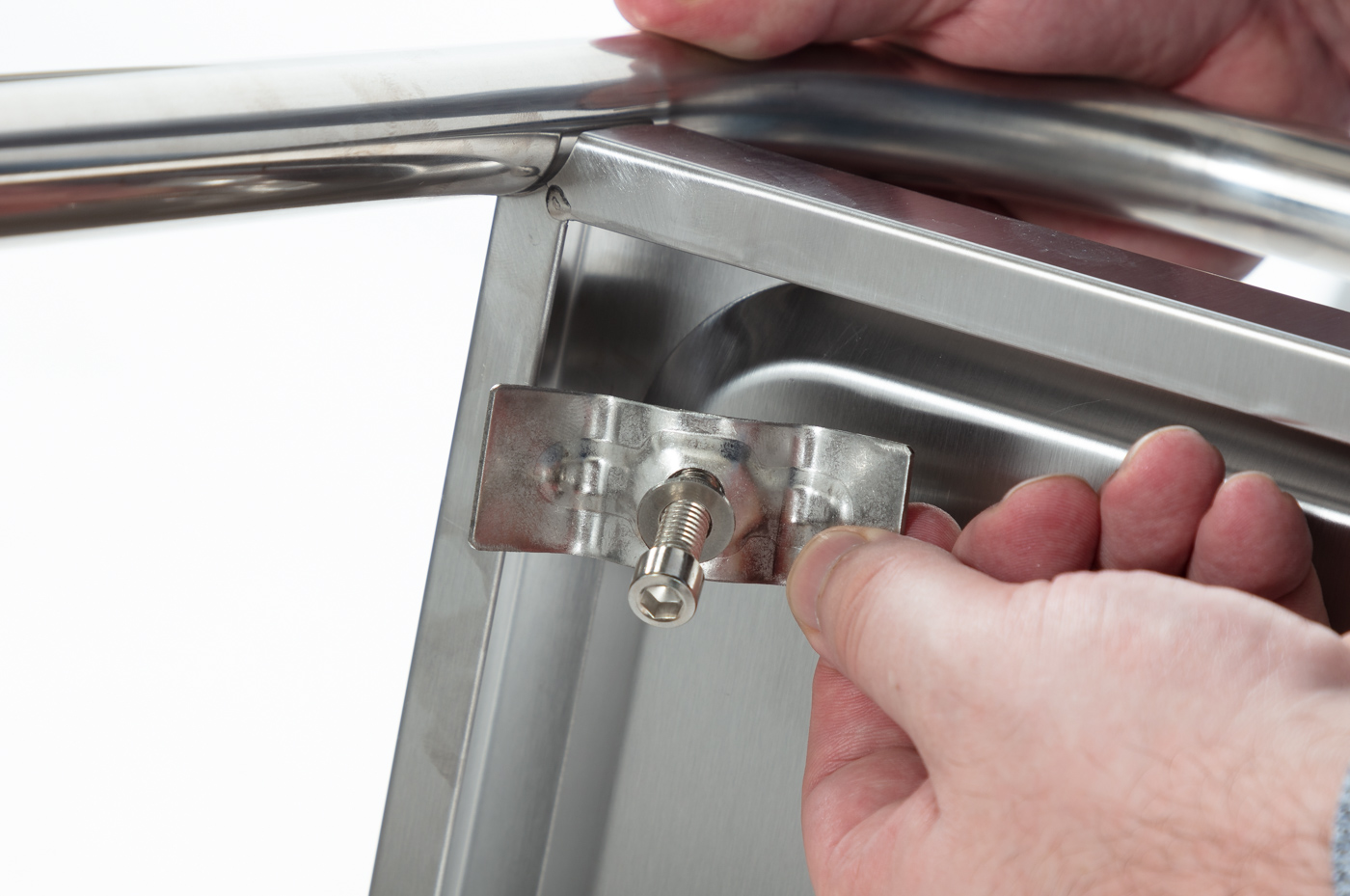 Servierwagen BUDGET mit drei Böden aus Edelstahl 18/0,