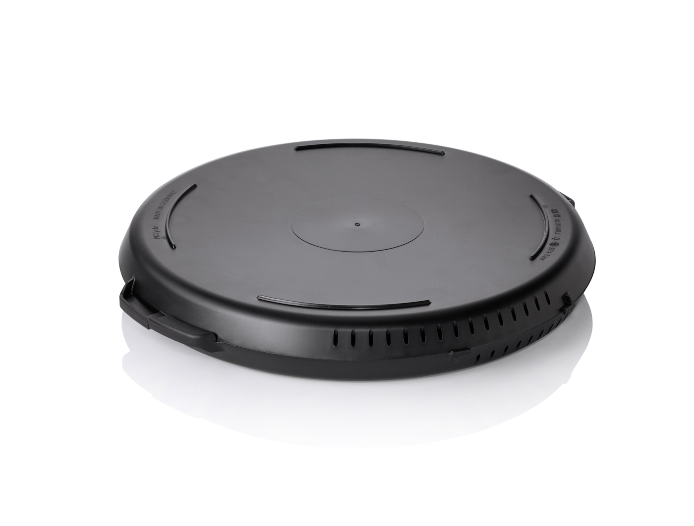 Pizzabox PIZZycle, Ø 35,7 cm, schwarz, Polypropylen Höhe innen: 4,4 cm, Farbe: schwarz