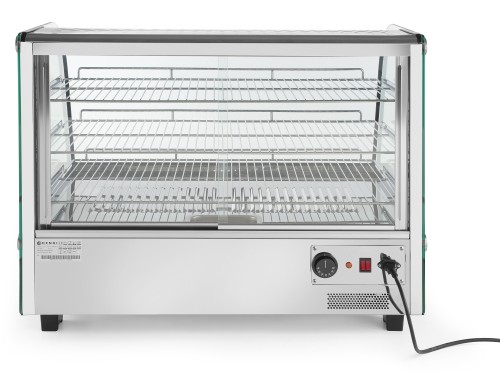 HENDI Warmhaltevitrine mit 3 Auslagen - 230 V - 1500 W - 857x568x(v)686 mm