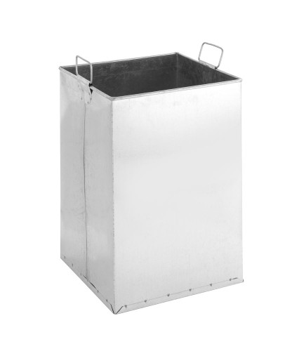 Abfalleimer 43 Liter. Komplett aus Edelstahl. Mit Schwingdeckel.