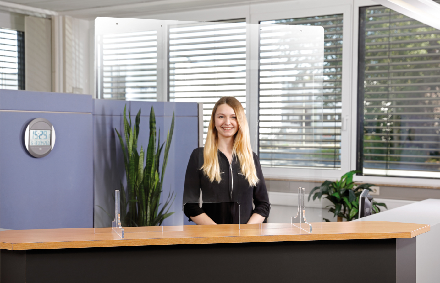 Bartscher Hygieneschutz 1000PGLD | MaßeDurchreiche: B 250 x H 120 mm | Maße: 100 x 30 x90,0 cm. Gewicht: 4,6 kg