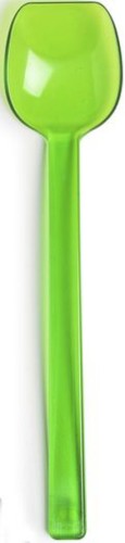 Roltex Löffel mit flacher Kante, BPA-frei, in transparentem grün