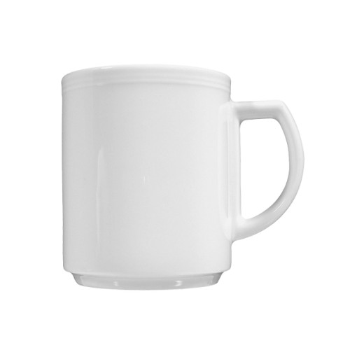 Seltmann Becher mit Henkel 0,30 l, Form: Vitalis, Dekor: 34440 rot-grau