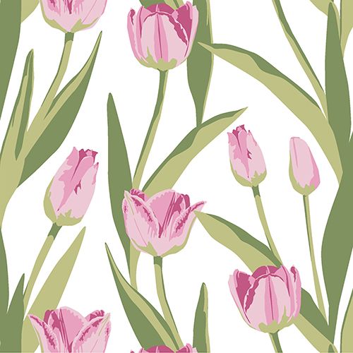 20 Servietten, 3-lagig 1/4-Falz 33 cm x 33 cm "Tulpan" von PAPSTAR