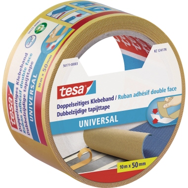 tesa® Klebeband Universal 50 mm x 10 m (B x L) beidseitig klebend Polypropylen weiß