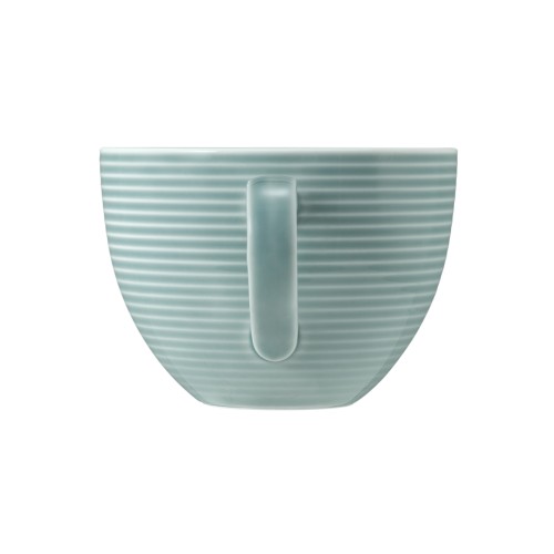 Seltmann Milchkaffeeobertasse 0,35 l mit Relief, rund mit Relief, Form: Beat, weiss Arktisblau, hohe Kantenschlagfestigkeit, Made in Germany