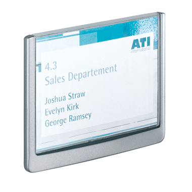 DURABLE Türschild CLICK SIGN 149 x 105,5 mm (B x H) Beschriftungsschild auswechselbar Kunststoff transparent graphit