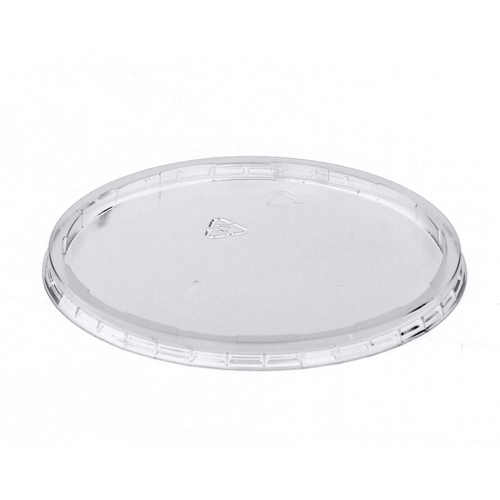 100 Deckel für Verpackungsbecher, PP rund Ø 10,1 cm · 0,8 cm transparent von Starpak