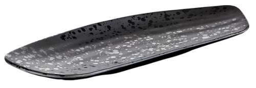 Tablett -GLAMOUR- 30 x 11 cm, H: 3 cm Melamin, schwarz spülmaschinengeeignet stapelbar nicht mikrowellengeeignet keine