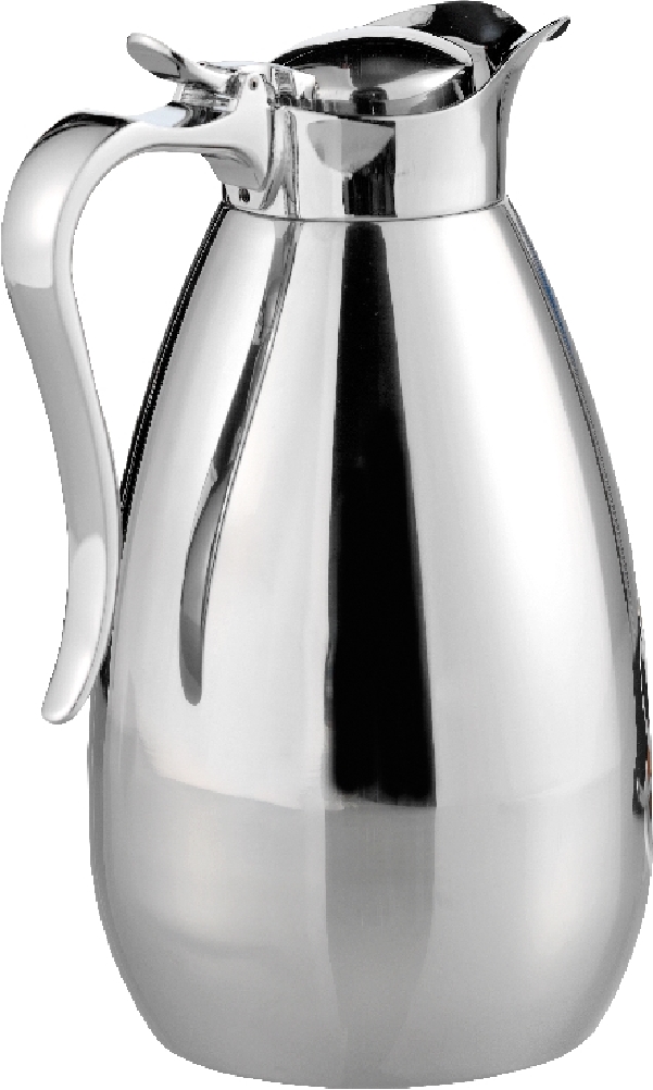 Isolierkanne PALACE, Inhalt: 1,0 Liter, Höhe: 225 mm, aus doppelwandigem Edelstahl 18/10, Einhandbedienung, Verschluss mit Dichtung