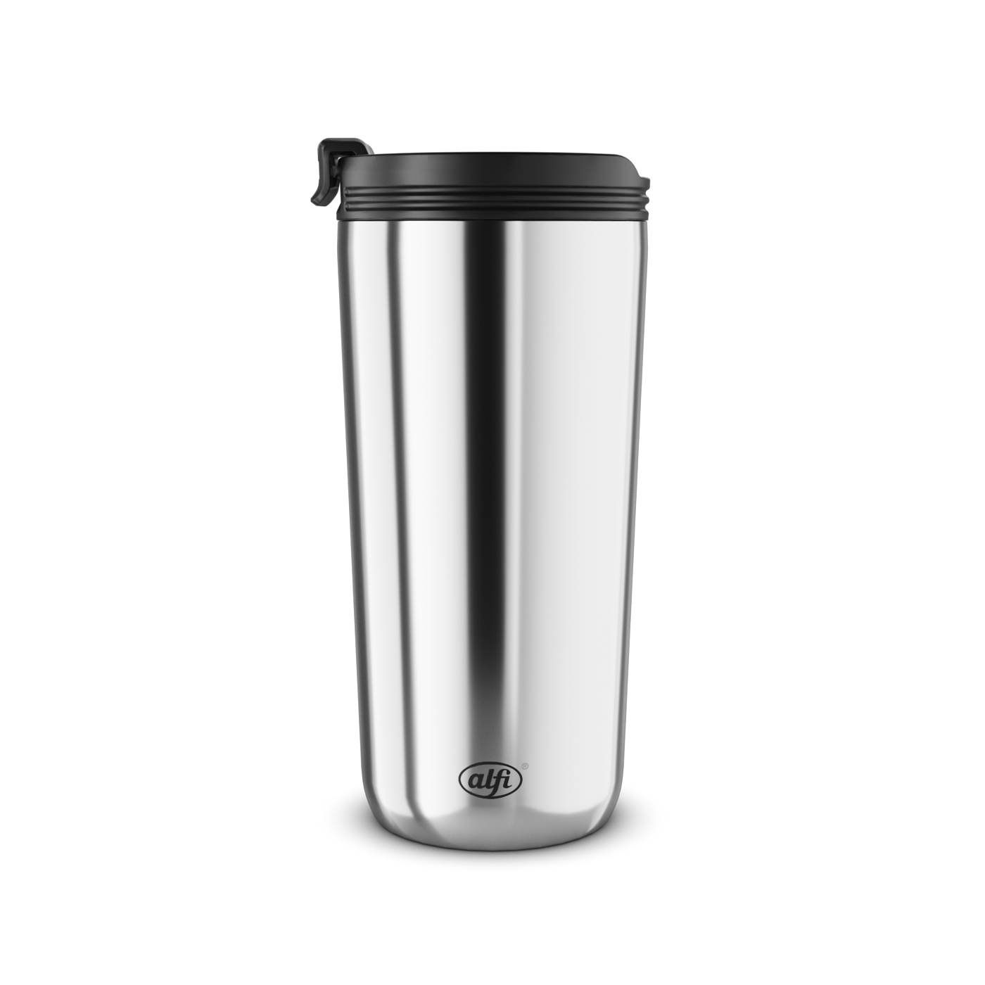 Isoliertrinkbecher IsoCoffeeMug stainless steel polished 0,4 l; isoliert durch doppelwandigen Edelstahl; absolut dicht; spülmaschinenfest bis