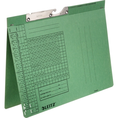 Leitz Pendelhefter DIN A4 250g/m² Amtsheftung mit Organisationsaufdruck Manilakarton grün