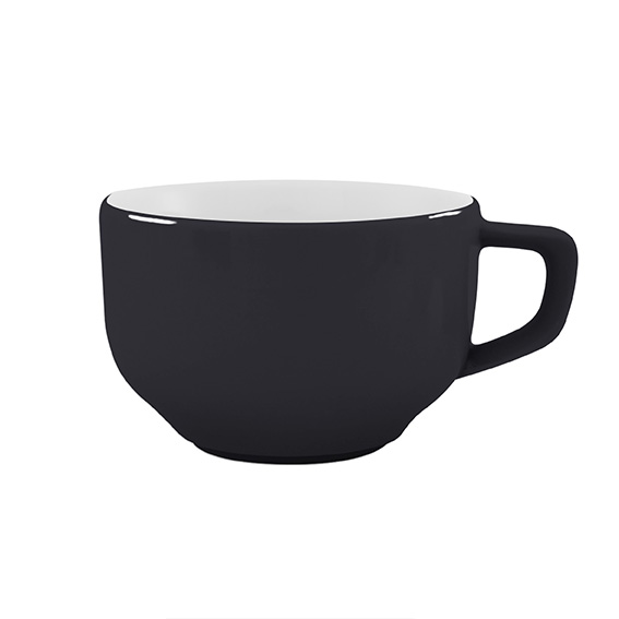 Obertasse 0,26 l - Form: Baristar - Dekor 79934, anthrazit - aus Porzellan. Hersteller:, Eschenbach. "Made in Germany".