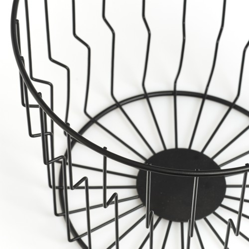 Obstkorb, Metall, schwarz. Ø: 240 mm. Höhe: 195 mm.