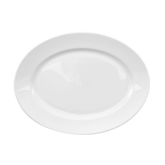Platte oval - Durchmesser 28,0 cm - Form PRIMAVERA - uni weiß