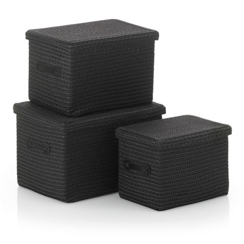 Korb-Set Rimossa PP-Kunststoff schwarz 3tlg von Kela