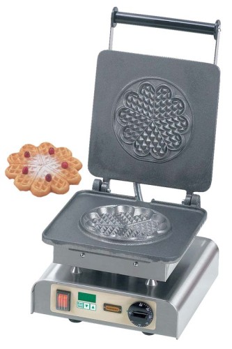 NEUMÄRKER Waffeleisen Herz Klein I mit Digitaltimer, Backplatten Grauguss 310x340x250 mm