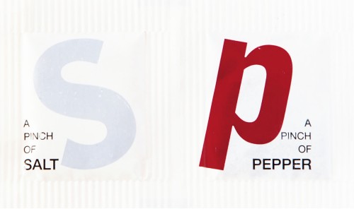 Duni Doppelpack Salz/Pfeffer 1&0,2g Weiß, 5000 Stk/Krt (1 x 5000 Stk)